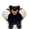 Plush Black Bear Backpack by Fiesta