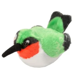 Plush Ruby-throated Hummingbird Audubon Bird w/ Sound by Wild Republic
