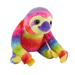 Pocketkins Eco-Friendly Small Plush Rainbow Sloth by Wild Republic