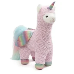 Rainbow Sparkles Llamacorn Plush Llama with Unicorn Horn by Gund