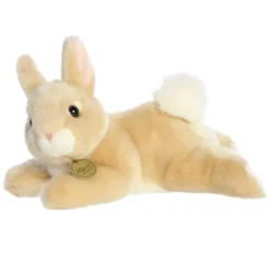 Realistic Miyoni Resting Tan Rex Bunny Stuffed Animal by Aurora