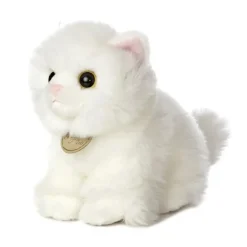 Realistic Stuffed Angora Kitten 7 Inch Plush Cat by Aurora