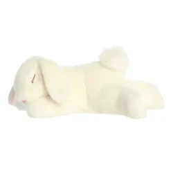 Realistic Stuffed Sleepy White Bunny 12 Inch Miyoni by Aurora