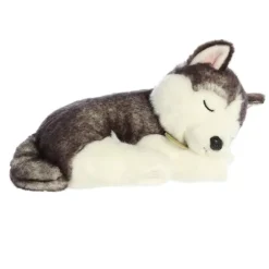 Realistic Stuffed Sleepy Husky Pup Miyoni Plush by Aurora