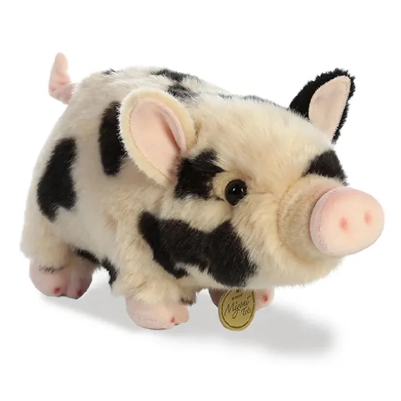 Realistic Stuffed Spotted Potbellied Pig 10 In. Miyoni Plush by Aurora