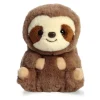 Seth the Stuffed Sloth 5 Inch Rolly Pet Plush by Aurora
