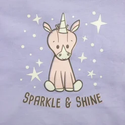 Sparkle and Shine Plush Unicorn with Matching Toddler T-shirt Gift Set by Demdaco