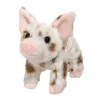 Yogi the Little Plush White Pig with Brown Spots by Douglas